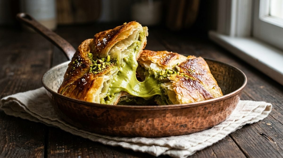 Katmer with pistachio cream